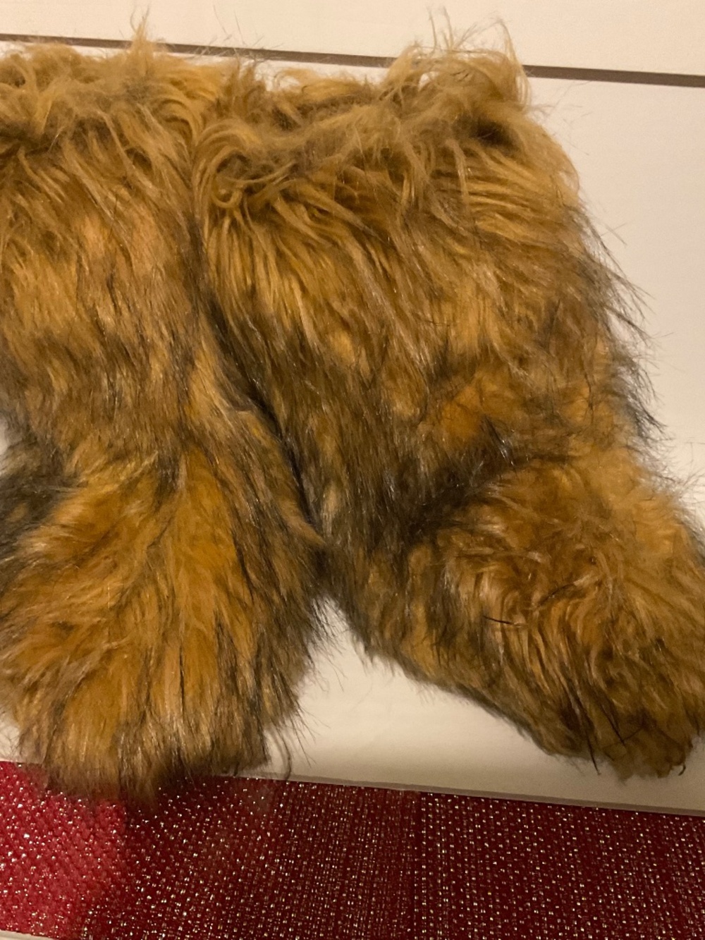Brown Faux Fur Snow Boots - Size 8